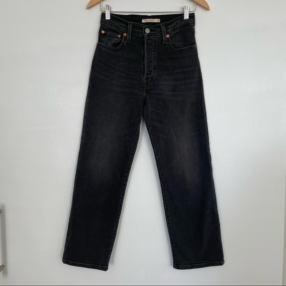 Levi Ribcage Straight jeans black size 26